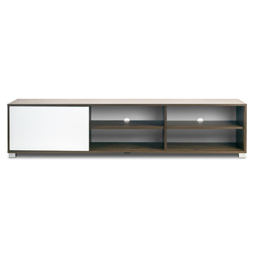 Anne TV Stand Walnut Finish with Contrasting White Door